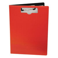 Mobile Ops 61632 1/2" Capacity 8 1/2" x 11" Red Top Loading Portfolio Clipboard with Low-Profile Clip