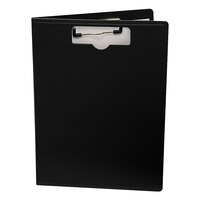 Mobile Ops 61634 1/2 inch Capacity 8 1/2 inch x 11 inch Black Top Loading Portfolio Clipboard with Low-Profile Clip