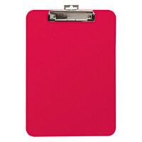 Mobile Ops 61622 1/4 inch Capacity 8 1/2 inch x 11 inch Red Recycled Plastic Clipboard