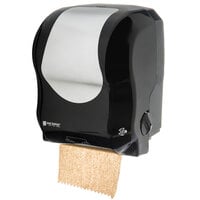 San Jamar T7470BKSS Simplicity Essence Summit Black Stainless Steel Hands Free Paper Towel Dispenser