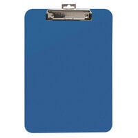Mobile Ops 61623 1/4" Capacity 8 1/2" x 11" Blue Recycled Plastic Clipboard