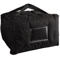 Cambro GBPP518110 Customizable Insulated Black Premium Pizza Delivery GoBag™ - Holds up to (5) 14 inch Pizza Boxes