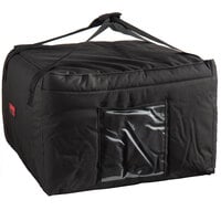 Cambro GBP518110 Customizable Insulated Black Pizza Delivery GoBag™ - Holds up to (5) 18" or (6+) 16" Pizza Boxes