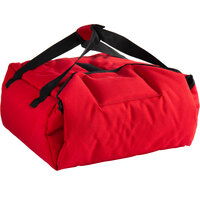Cambro GBPP214521 Customizable Insulated Red Premium Pizza Delivery GoBag™ - Holds up to (2) 14 inch Pizza Boxes