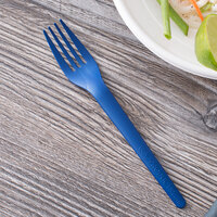 Eco Products EP-S017BLU Plantware 7 inch Navy Blue Compostable Plastic Fork - 1000/Case