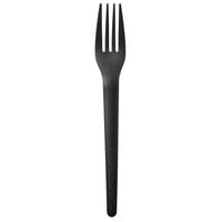 Eco-Products EP-S017BLK Plantware 7 inch Black Compostable Plastic Fork - 1000/Case