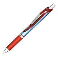 Pentel BLN77B EnerGel RTX Red Ink with Gray Barrel Needle Point 0.7mm Retractable Liquid Gel Pen