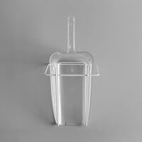 Choice 64 oz. Clear Plastic Utility Scoop and Large Wall Mount Holder