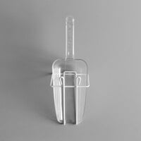 Choice 24 oz. Clear Plastic Utility Scoop and Small Wall Mount Holder