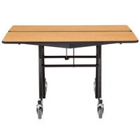 National Public Seating MT60Q-MDPEPC 60 inch Square Mobile MDF Cafeteria Table with Powder Coated Frame and ProtectEdge