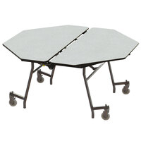 National Public Seating MT60O-MDPEPC 60 inch Octagonal Mobile MDF Cafeteria Table with Powder Coated Frame and ProtectEdge