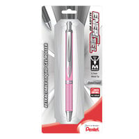 Pentel BL407PA EnerGel Alloy RT Black Ink with Pink Barrel 0.7mm Retractable Liquid Gel Pen
