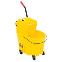 FG9C7400YEL Yellow 18-Quart Rubbermaid Commercial Dirty Water Bucket for WaveBrake 1.0 35QT  Mop Buckets 