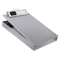 Saunders 11025 Redi-Rite 1 inch Capacity 12 inch x 8 1/2 inch Silver Recycled Aluminum Storage Clipboard with Built-In Calculator