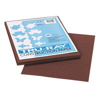 Pacon 103024 Tru-Ray 9" x 12" Dark Brown Pack of 76# Construction Paper - 50 Sheets