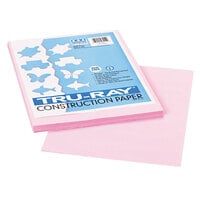 Pacon 103012 Tru-Ray 9 inch x 12 inch Pink Pack of 76# Construction Paper - 50 Sheets
