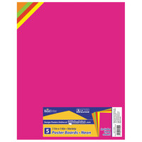 Royal Brites 23500 11 inch x 14 inch Assorted Neon Poster Board - 5/Pack