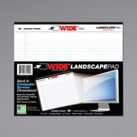 Roaring Spring 74500 11 inch x 9 1/2 inch College Ruled White 20# Landscape Writing Pad