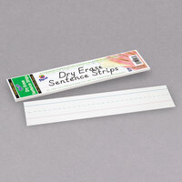 Pacon 5187 12 inch x 3 inch White Dry Erase Sentence Strips - 30 Sheets