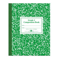 Roaring Spring 77920 7 3/4" x 9 3/4" Grade School Ruled 50 Sheet Composition Book with Green Cover