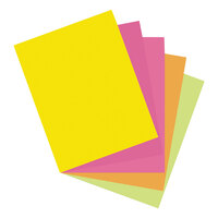 Pacon 101161 8 1/2" x 11" Array 65# Assorted Hyper Color Cardstock - 50 Sheets