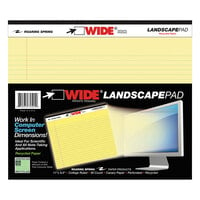 Roaring Spring 74501 11 inch x 9 1/2 inch College Ruled Canary 20# Landscape Writing Pad