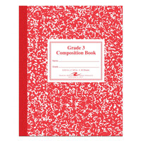 Roaring Spring 77922 7 3/4 inch x 9 3/4 inch Grade School Ruled 50 Sheet Composition Book with Red Cover
