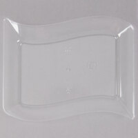 Fineline Wavetrends 1405-CL 5 1/2 inch x 7 1/2 inch Clear Plastic Dessert Plate - 10/Pack