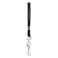 BaumGartens 68909 SICURIX 36 inch Black Nylon Rope-Style Lanyard with Hook