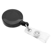 BaumGartens 68424 Sicurix 30" Black Extension ID Card Reel with Slide-Style Belt Clip - 25/Pack