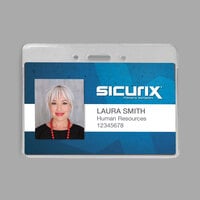 BaumGartens 47810 Sicurix 4" x 3" Clear Horizontal Proximity Badge Holder   - 50/Pack