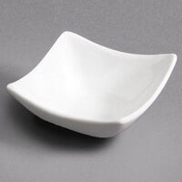 CAC SHA-Q4 Sushia 1.5 oz. Super White Square Porcelain Dish - 48/Case