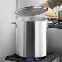 Choice 60 Qt. Standard Weight Aluminum Stock Pot with Cover