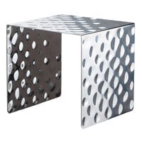 Bon Chef 2914 9 5/8 inch Hammered Stainless Steel Square Showcase Stand