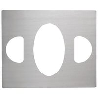 Vollrath 8250414 Miramar Stainless Steel Double Well Adapter Plate for Large Oval Pan and Two Half Oval Pans
