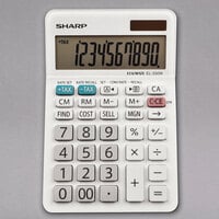 Sharp EL-330WB 3 13/16 inch x 5 15/16 inch 10-Digit Professional Desktop Calculator