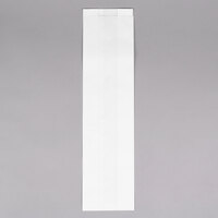 5 1/4 inch x 3 1/4 inch x 20 inch Plain Unwaxed White Paper Bread Bag - 1000/Case