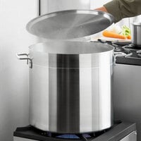 Choice 80 Qt. Standard Weight Aluminum Stock Pot with Cover