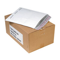 Jiffy 49675 9 1/2 inch x 14 1/2 inch TuffGard #4 Self Seal Cushioned White Mailer - 25/Case
