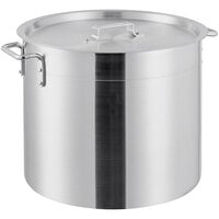 Choice 32 Qt. Standard Weight Aluminum Stock Pot with Cover