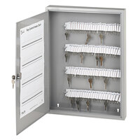 SecurIT 04984 22 1/2 inch x 16 1/2 inch x 3 inch Gray Steel 100 Key Locking Key Cabinet