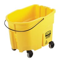 Rubbermaid 35 qt Yellow Plastic WaveBrake® Mop Bucket With Side