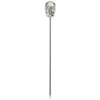 Barfly M37064 4 3/8 inch Stainless Steel Skull Top Cocktail Pick - 12/Pack