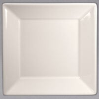 Homer Laughlin by Steelite International HL08300 Unique Times Square 8 1/2 inch Ivory (American White) Square China Plate - 12/Case