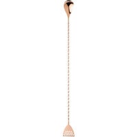 Barfly M37072CP 15 3/4 inch Copper-Plated Stainless Steel Bar Spoon with Strainer