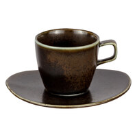 Bon Chef 2200054P Tavola Eros 6 1/4 inch Porcelain Tea Cup Saucer Plate - 24/Case
