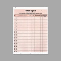 Tabbies 14530 8 1/2" x 11 5/8" Salmon Patient Sign-In Label Form - 125/Pack