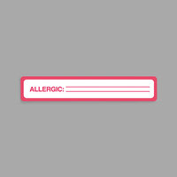 Tabbies 40561 1 inch x 5 1/2 inch Red and White Medical Label for Allergies - 175/Roll