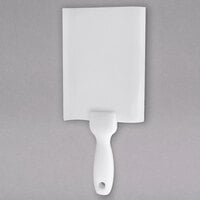 The Perfect 10 Spatula 13 3/4 inch x 6 inch White Heavy-Duty Plastic Bowl Scraper with White Handle