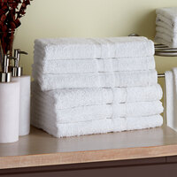Lavex Lodging Standard 24 inch x 48 inch Cotton/Poly Bath Towel 8 lb. - 12/Pack
